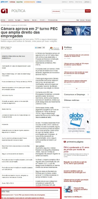 Globo.com - Saiba mais - links